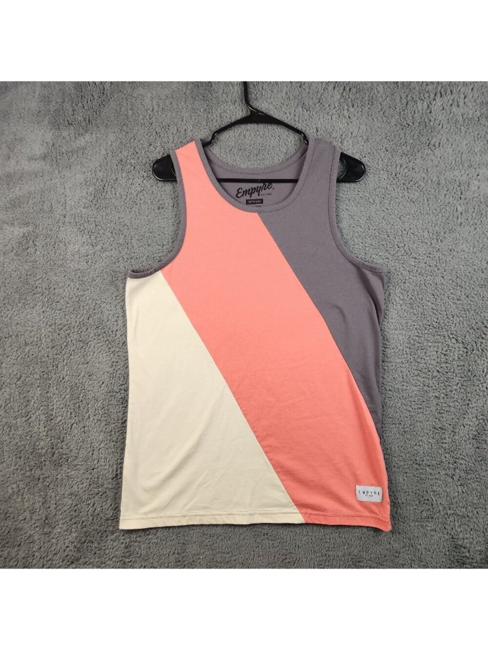Y2K Empyre Racerback Tank Women's Medium Color Block Stretch Summer Sleeveless
